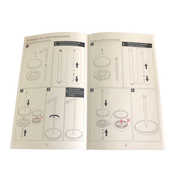 KES Bathroom Toilet Paper Holder Stand Stainless Steel Freestanding 20” Black - Picture 5 of 6